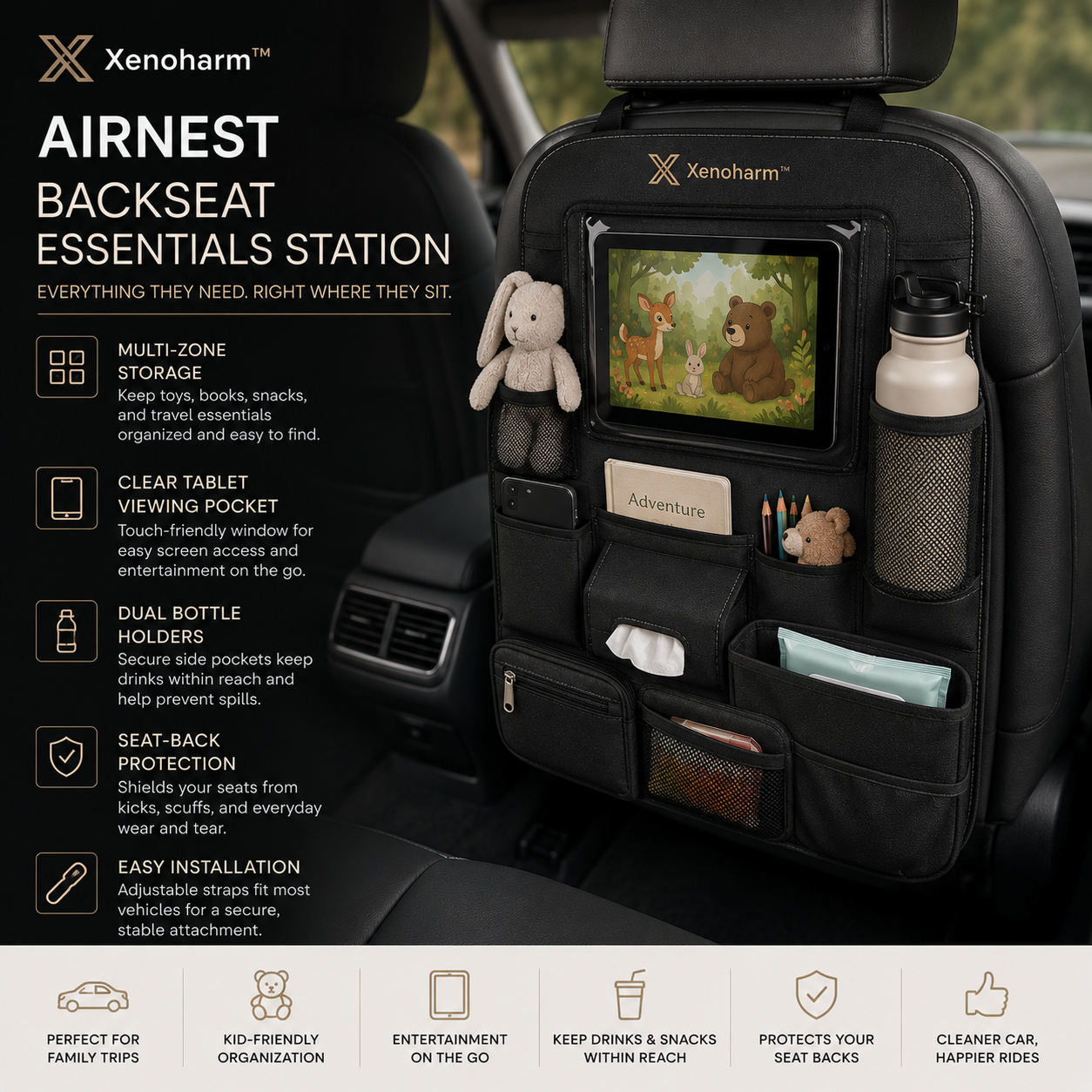 Xenoharm™ AirNest Backseat Essentials Station